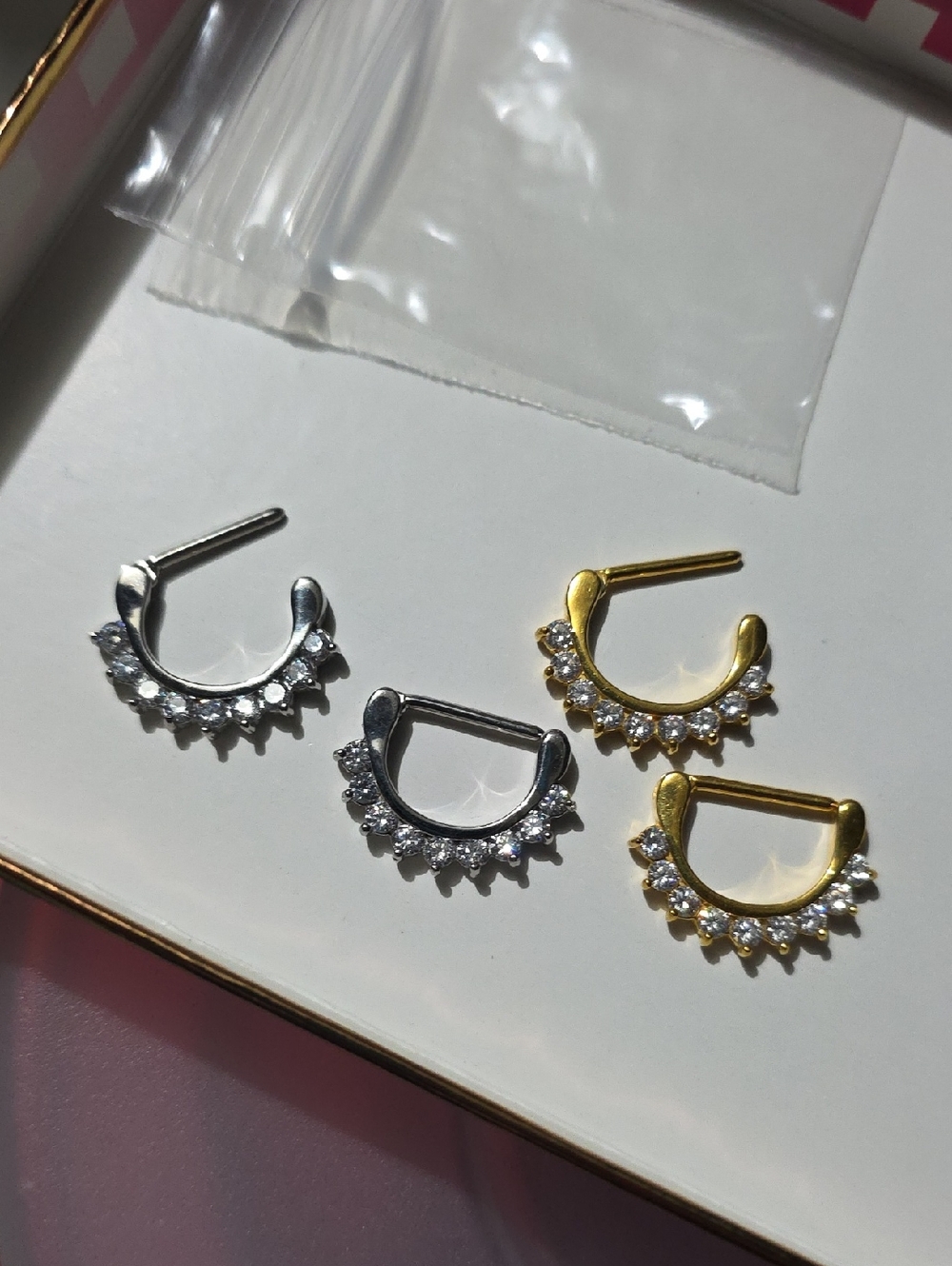 Gold & Silver nipple/septum clickers